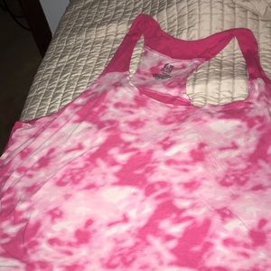 Lane Bryant Pink Tie Dye Tank Top